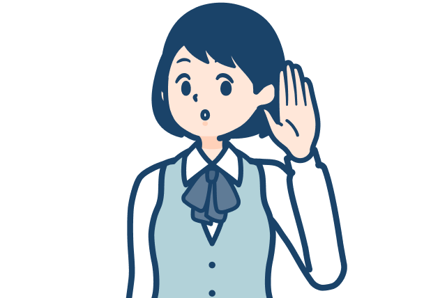 質問する女性のイラスト